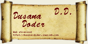 Dušana Doder vizit kartica